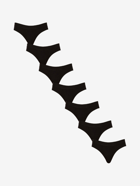 Nedeto Set mit sieben Herrenslips in schwarz Nedeto