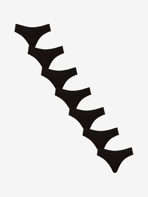 Nedeto Set mit sieben Herrenslips in schwarz Nedeto
