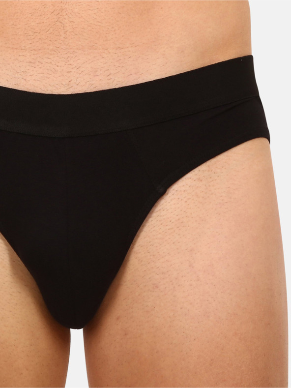 Nedeto Set mit sieben Herrenslips in schwarz Nedeto