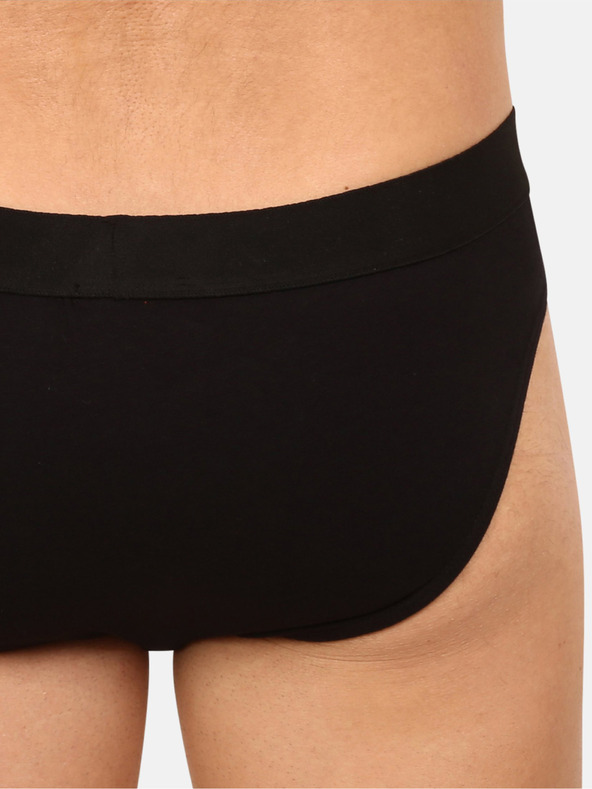 Nedeto Set mit sieben Herrenslips in schwarz Nedeto