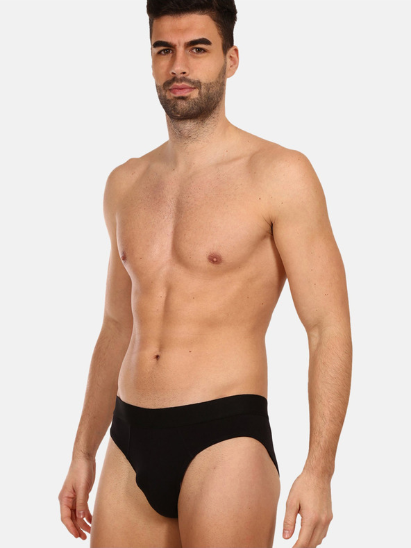 Nedeto Set mit sieben Herrenslips in schwarz Nedeto