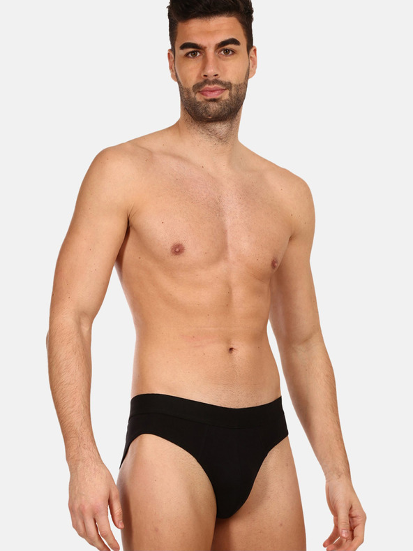 Nedeto Set mit sieben Herrenslips in schwarz Nedeto