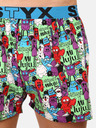 Styx Lila und grün gemusterte Herrenshorts Styx art Monsters