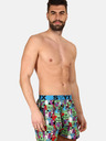 Styx Lila und grün gemusterte Herrenshorts Styx art Monsters