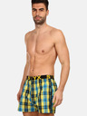 Styx Blau-gelb karierte Herrenshorts Styx