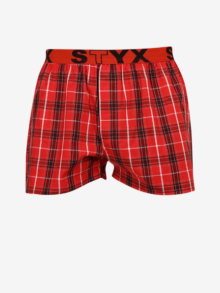 Styx Styx rot karierte Shorts für Männer