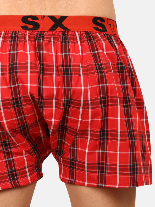 Styx Styx rot karierte Shorts für Männer