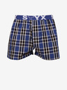 Styx Schwarz-blau karierte Herrenshorts Styx