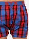 Styx Blau und rot karierte Shorts für Männer von Styx
