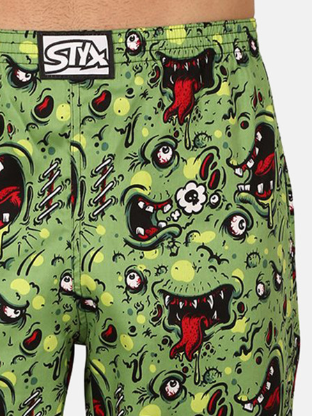 Styx Grüne gemusterte Pyjamahose von Styx für Herren