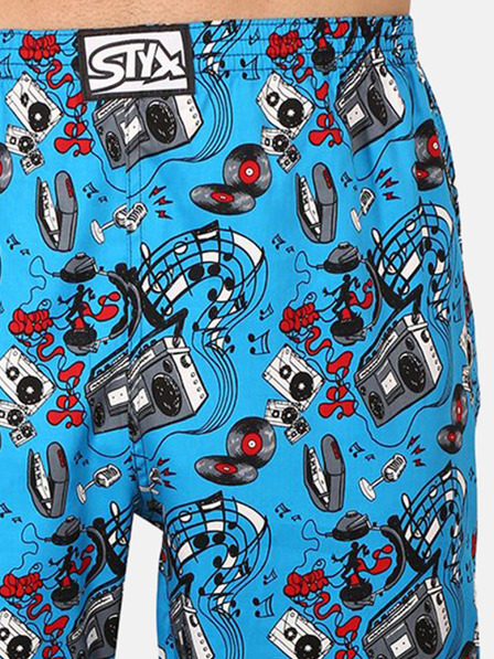 Styx Blaue gemusterte Styx Pyjamahose für Herren
