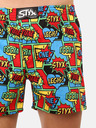 Styx Rot und blau gemusterte Herrenshorts Styx premium art Boom