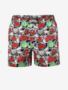 Styx Graue und rote gemusterte Herrenshorts Styx premium art Melonen