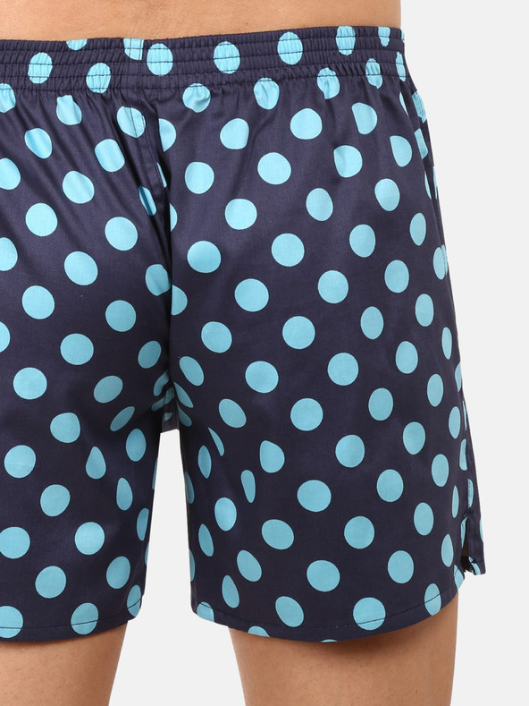Styx Dunkelblaue Styx Premium Art Polka Dots Shorts für Herren