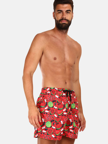 Styx Rote Styx Melonen gemusterte Badehose für Herren