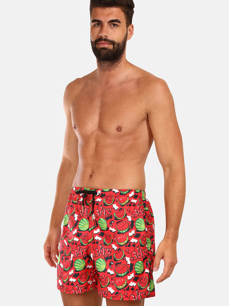 Styx Rote Styx Melonen gemusterte Badehose für Herren