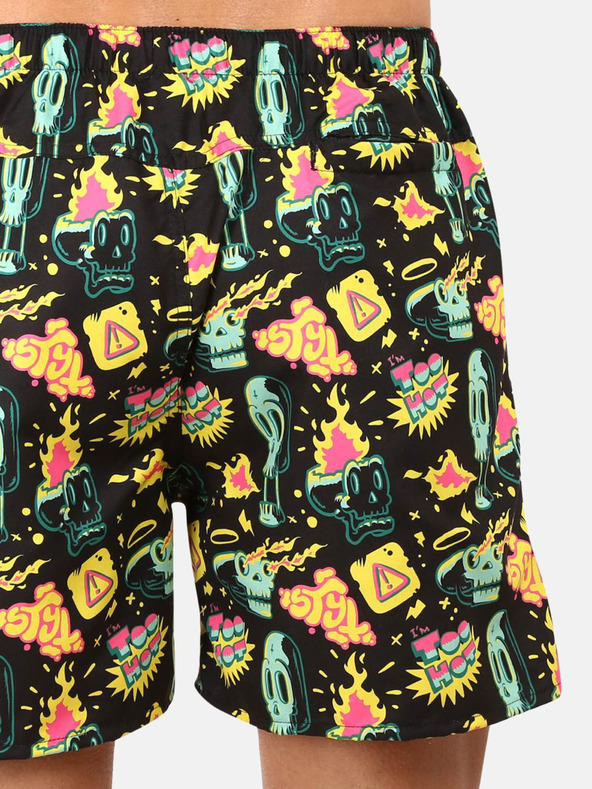 Styx Gelbe und schwarze Styx gemusterte Herren-Badebekleidung