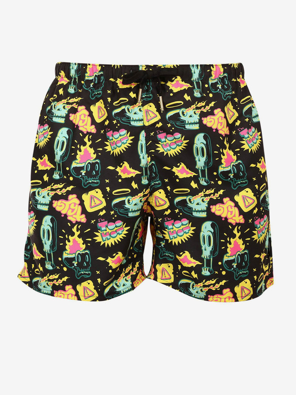 Styx Gelbe und schwarze Styx gemusterte Herren-Badebekleidung