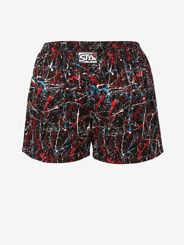 Styx Rot-schwarz gemusterte Damen-Schlafshorts Styx Jáchym