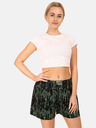 Styx Grün und schwarz gemusterte Damen-Schlafshorts Styx Code