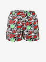 Styx Rot und grau gemusterte Damen-Schlafshorts Styx Melonen