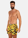 Styx Dreier-Set gemusterte Herren-Schlafshorts in Blau, Gelb und Schwarz Styx