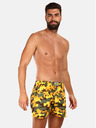 Styx Dreier-Set gemusterte Herren-Schlafshorts in Blau, Gelb und Schwarz Styx