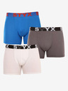Styx Dreier-Set Herren-Boxershorts in Weiß, Blau und Grau Styx