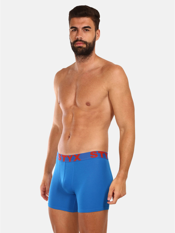 Styx Dreier-Set Herren-Boxershorts in blau Styx