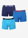 Styx Dreier-Set Herren-Boxershorts in blau Styx