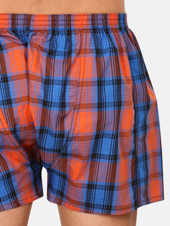 Styx Orange und blau karierte Shorts für Männer von Styx