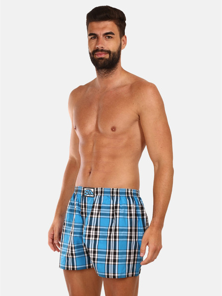 Styx Blau karierte Shorts Styx für Herren