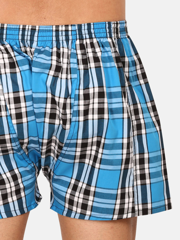 Styx Blau karierte Shorts Styx für Herren