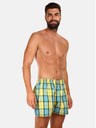 Styx Blau-gelb karierte Herrenshorts Styx