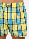 Styx Blau-gelb karierte Herrenshorts Styx
