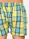 Styx Blau-gelb karierte Herrenshorts Styx