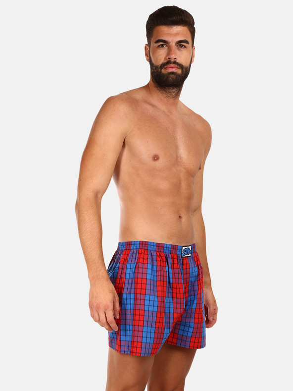 Styx Rot und blau karierte Shorts für Herren Styx