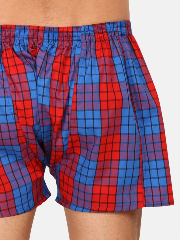 Styx Rot und blau karierte Shorts für Herren Styx