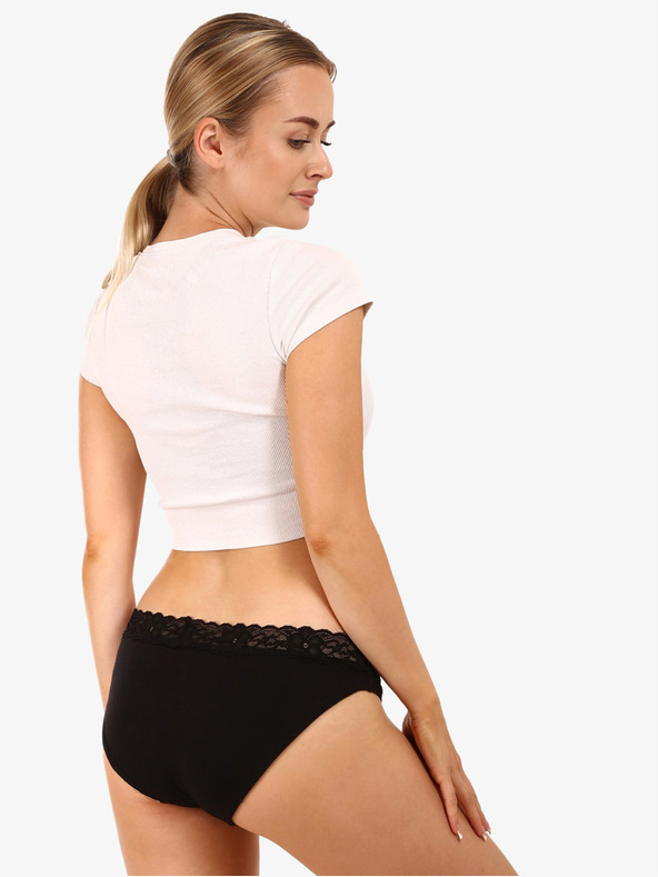 Styx Schwarzes Damen-Spitzenhöschen Styx