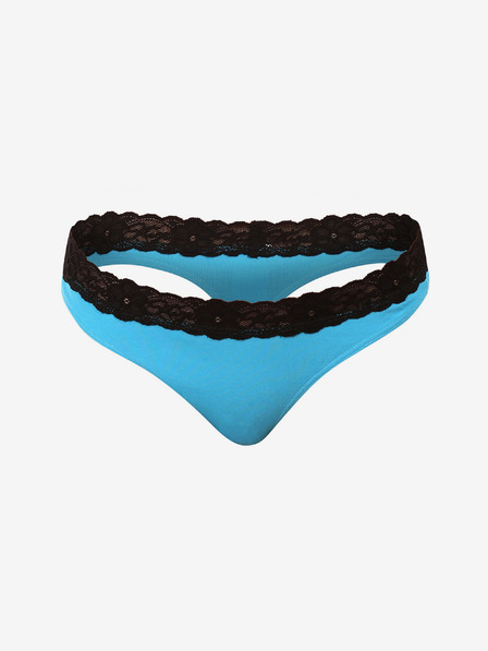Styx Blauer Damen-Tanga mit Spitze Styx