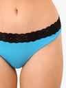 Styx Blauer Damen-Tanga mit Spitze Styx