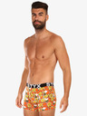 Styx Orange gemusterte Boxershorts für Männer Styx