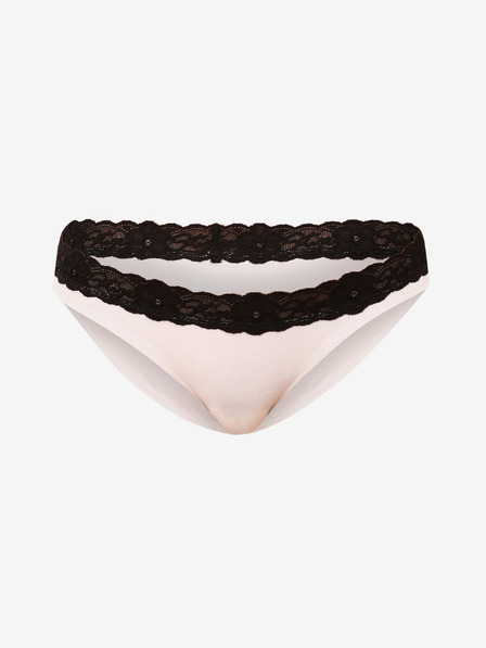 Styx Schwarz-weißer Damen-Slip mit Spitzendetail Styx