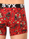Styx Roter gemusterter Boxerslip für Männer Styx Zombie