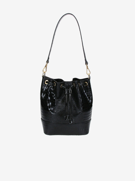 Elega Schwarze Damen-Ledertasche Elega Riches