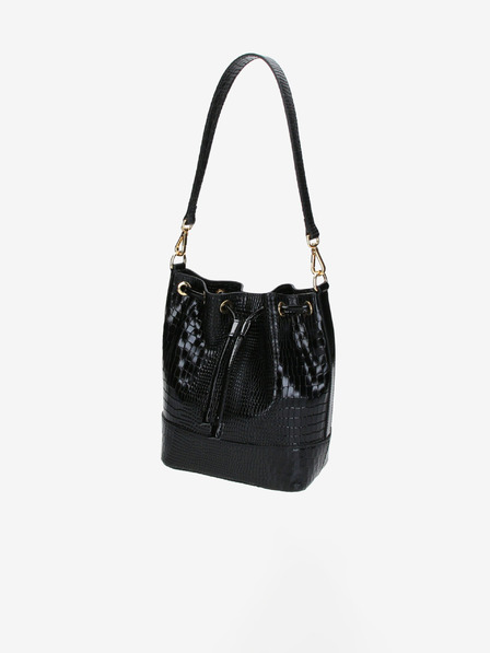 Elega Schwarze Damen-Ledertasche Elega Riches