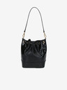 Elega Schwarze Damen-Ledertasche Elega Riches