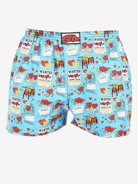 Styx Türkisfarbene Styx-Valentine's-Day-Shorts für Herren
