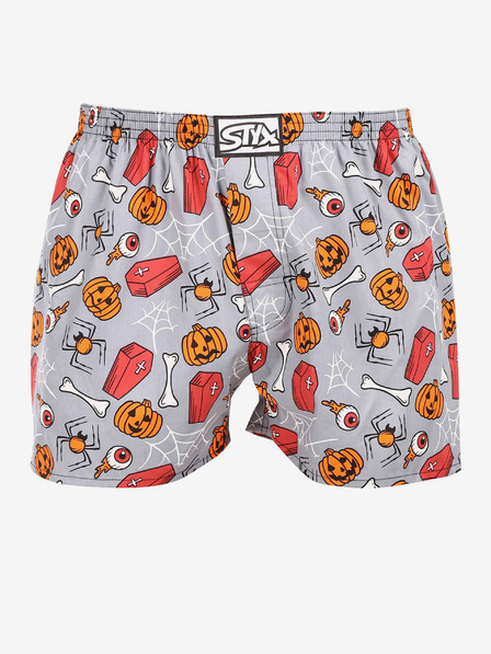 Styx Orange & Graue Herren Styx Halloween Shorts Sarg