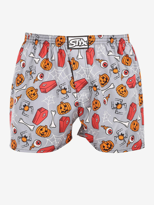 Styx Orange & Graue Herren Styx Halloween Shorts Sarg